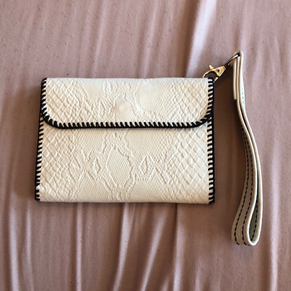 Handmade leather wristlet